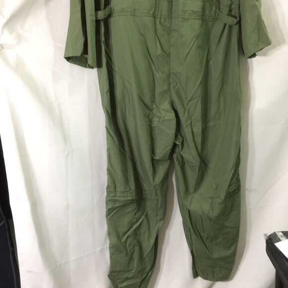 Men’s Top Gun Flight Suit Costume Olive Green XL Pilot Jumpsuit Patches Maverick - Picture 8 of 9